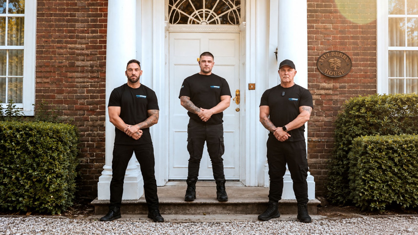 Close protection officer at a private event